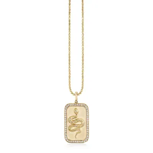 Gold & Diamond Rectangle Snake Charm