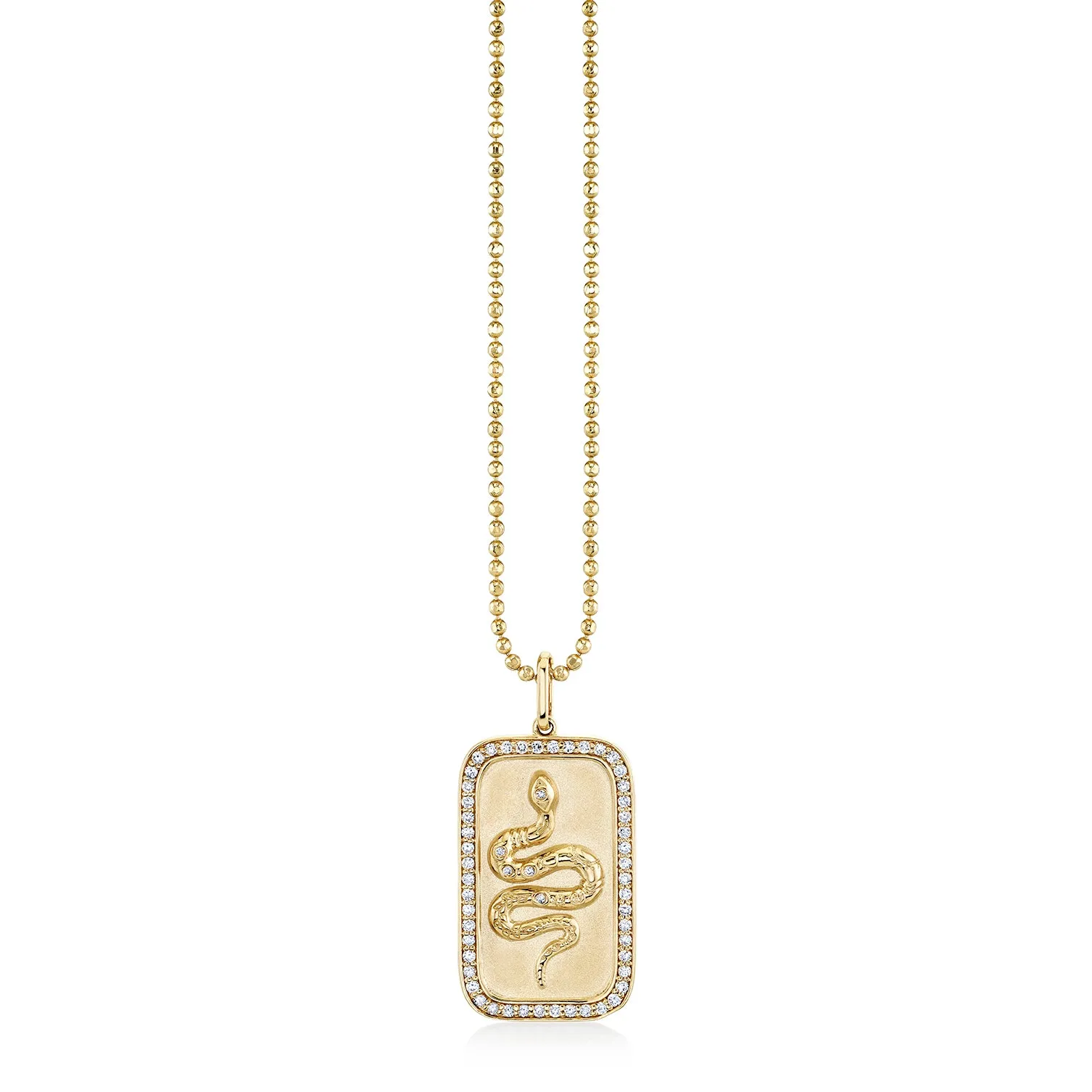 Gold & Diamond Rectangle Snake Charm