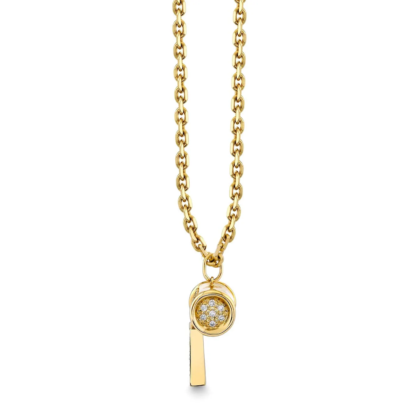 Gold & Diamond Whistle Charm