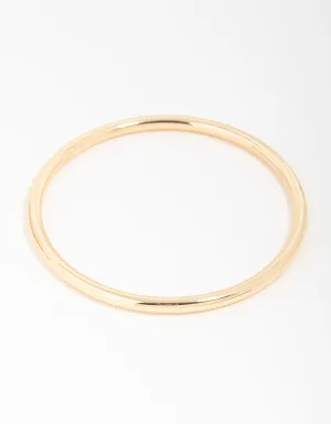 Gold Plated Brass Plain Round Bangle