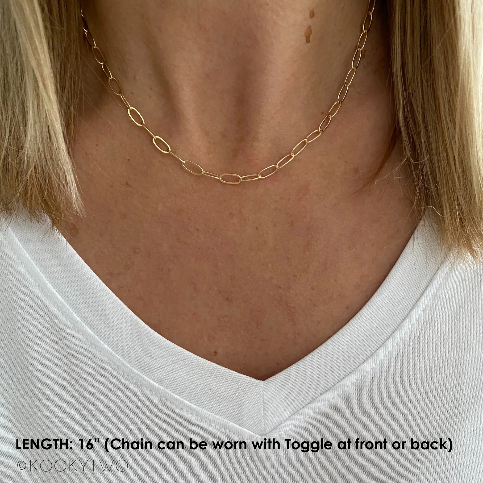 Gold T Bar Necklace