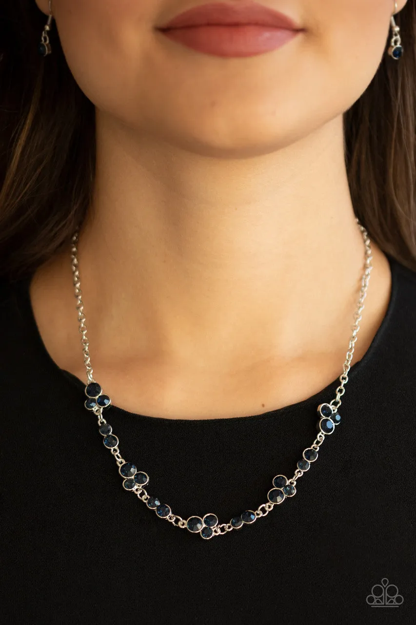 Gorgeously Glistening Blue Paparazzi Necklace