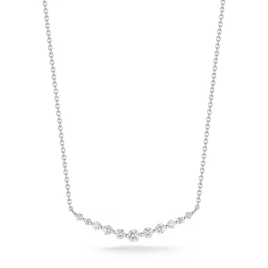 Graduated 14K White Gold Diamond Necklace