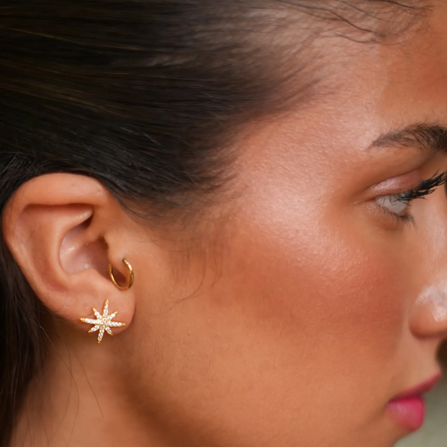 Guidance North Star Gold & Diamond Stud Earrings