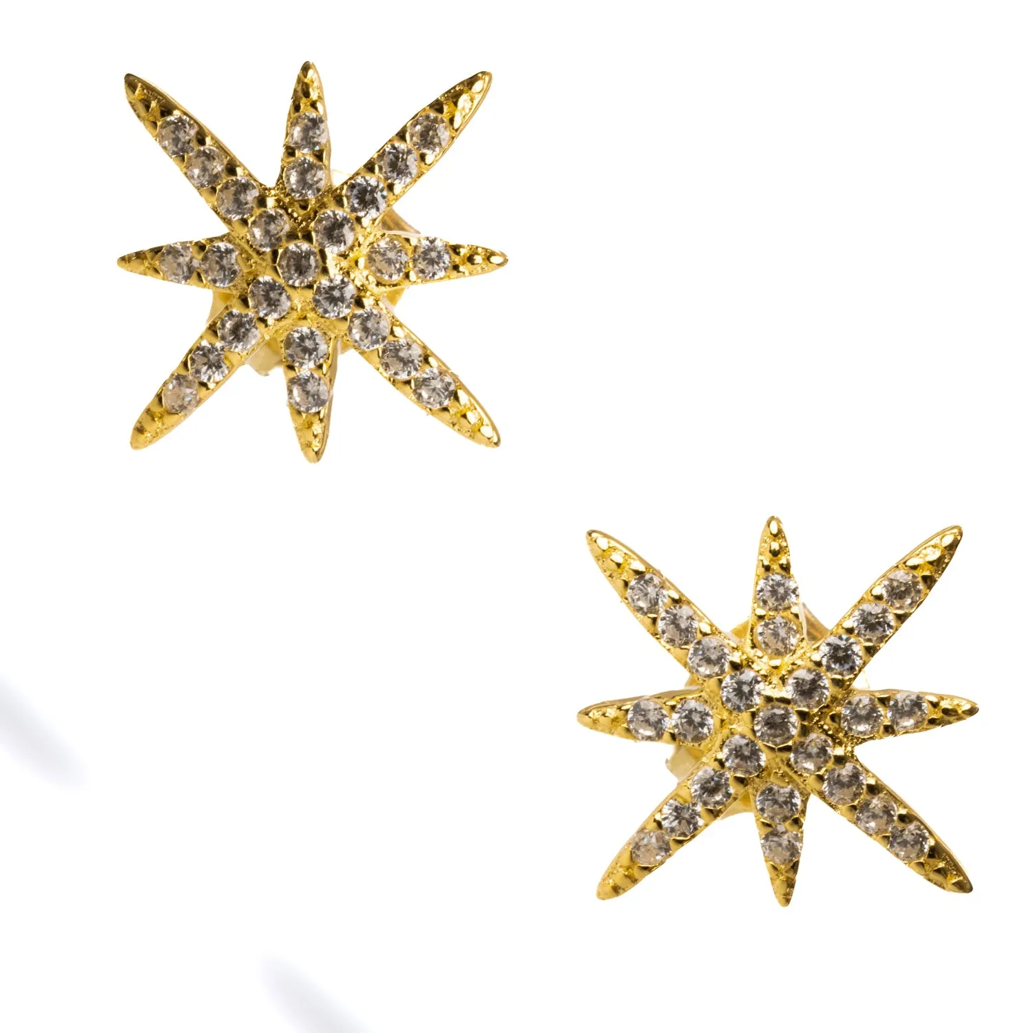 Guidance North Star Gold & Diamond Stud Earrings