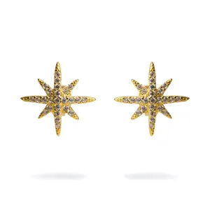 Guidance North Star Gold & Diamond Stud Earrings