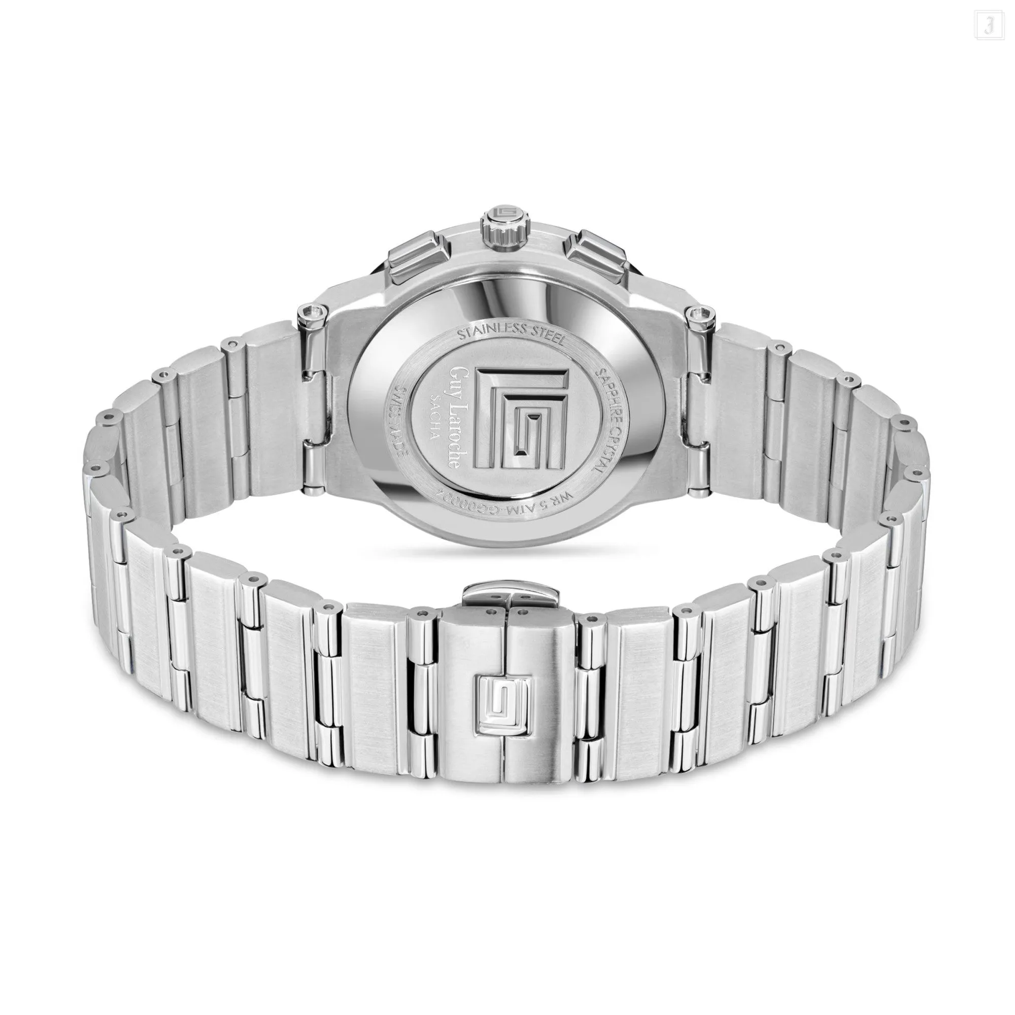 Guy Laroche Sacha Gents Green Dial Stainless Steel Watch