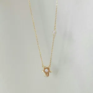 Hamsa Necklace | Gold Plated 925 Sterling Silver Necklace