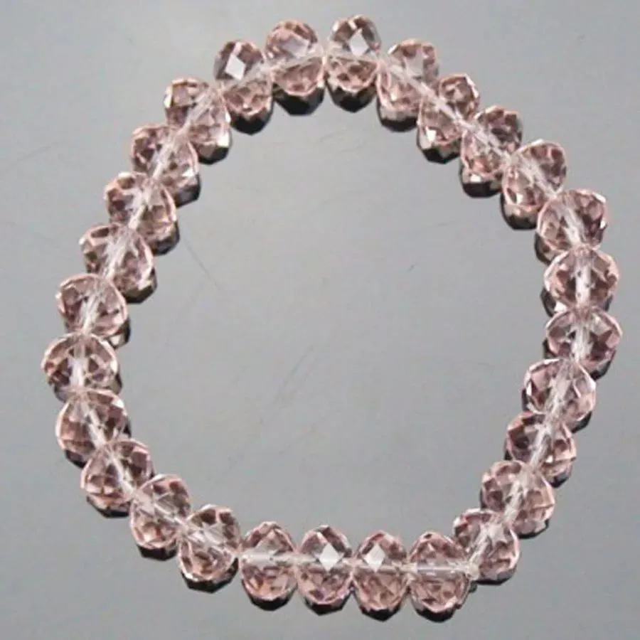 Handmade Women's Rhinestone Glass Crystal Beaded Round Beads Stretch Bracelet Femme Bangle Bracelets Girl Wrap Jewelry