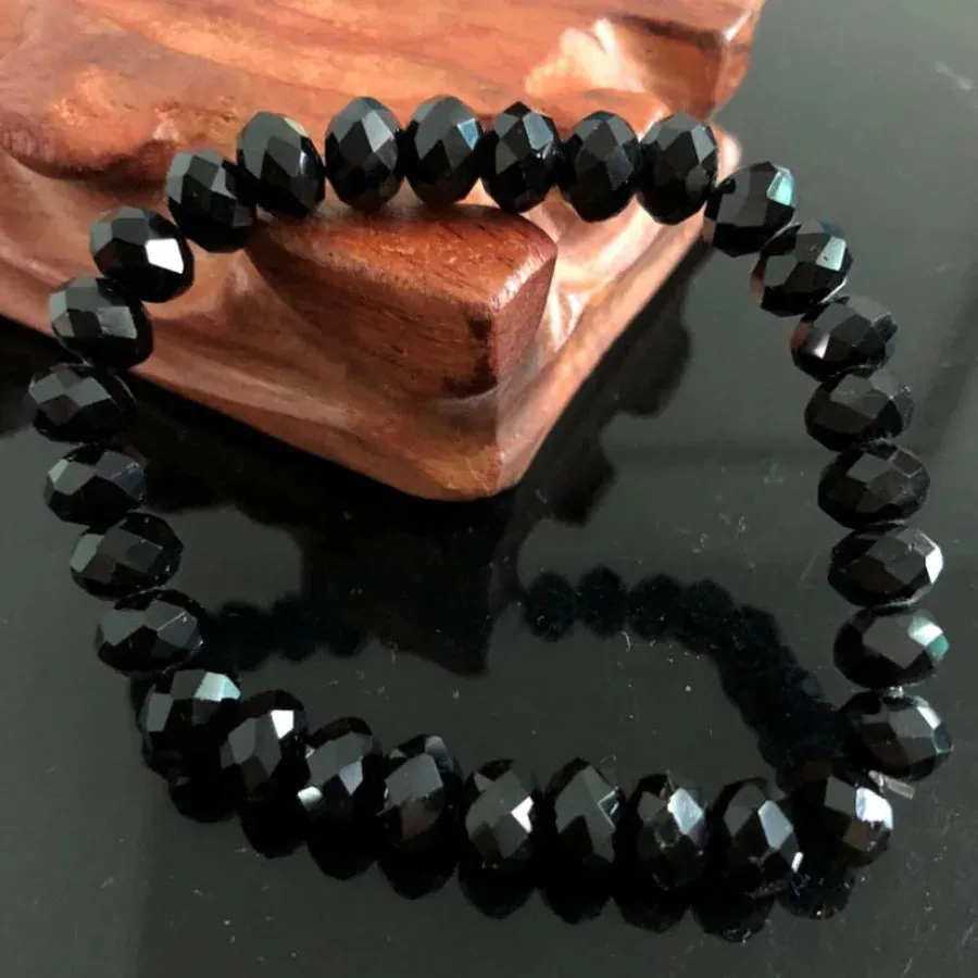 Handmade Women's Rhinestone Glass Crystal Beaded Round Beads Stretch Bracelet Femme Bangle Bracelets Girl Wrap Jewelry