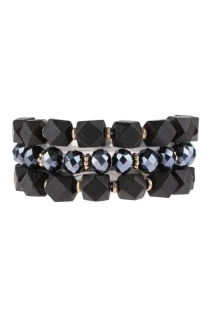 HDB3226 - THREE LINES BEADS BRACELET