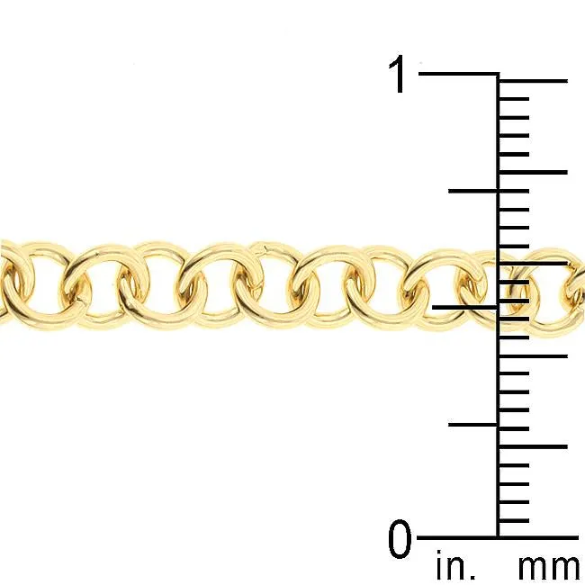 Heart Clasp Bracelet Gold