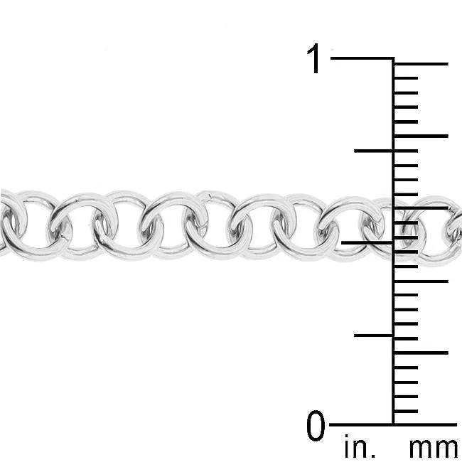 Heart Clasp Bracelet Silver
