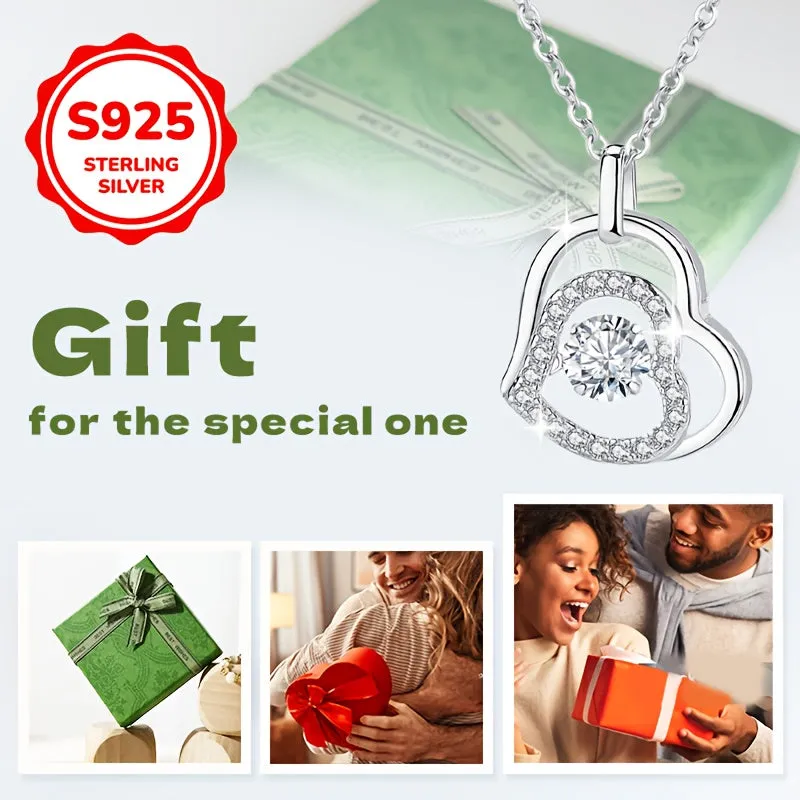 Heart Pendant Necklace - Double Layer Timeless Elegance