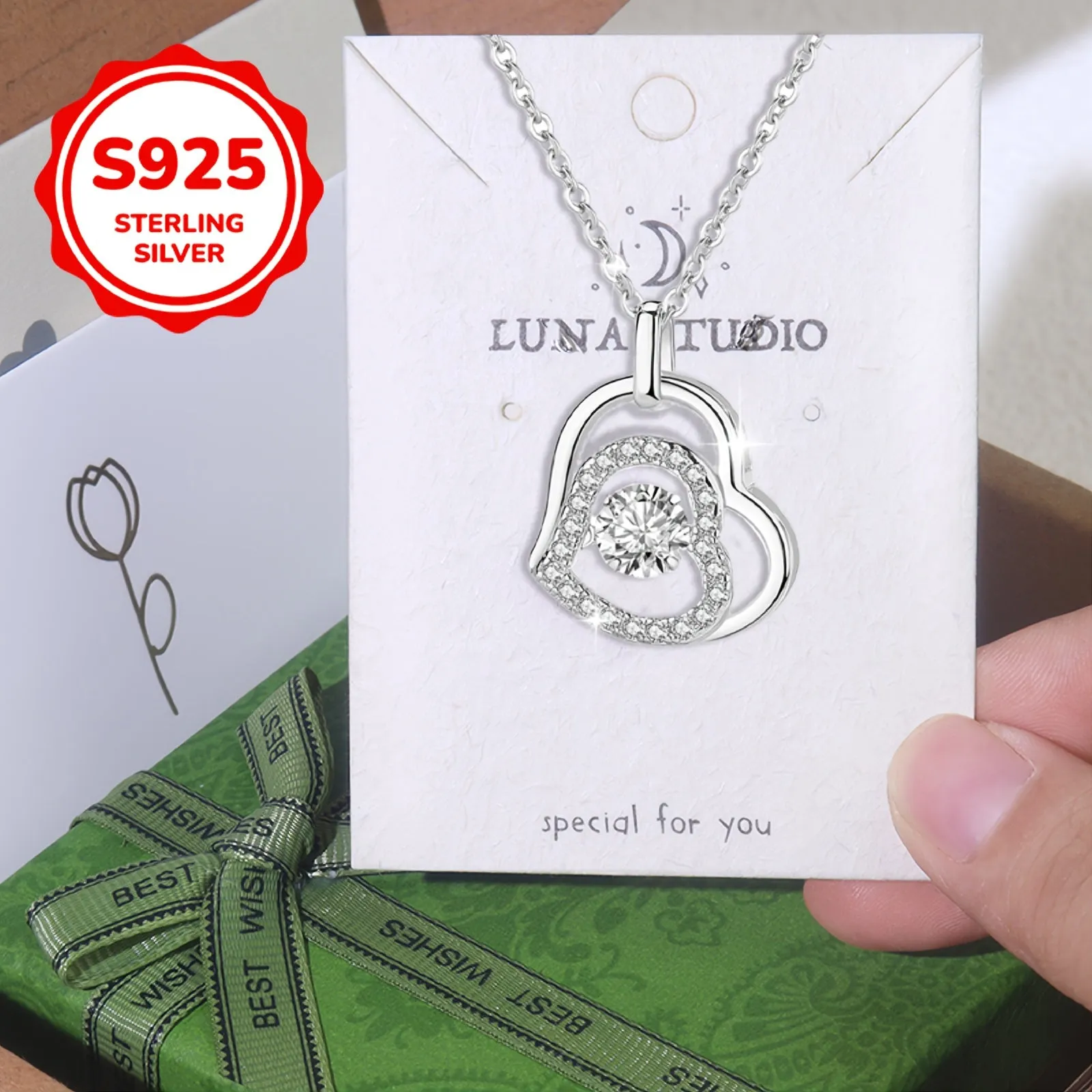 Heart Pendant Necklace - Double Layer Timeless Elegance