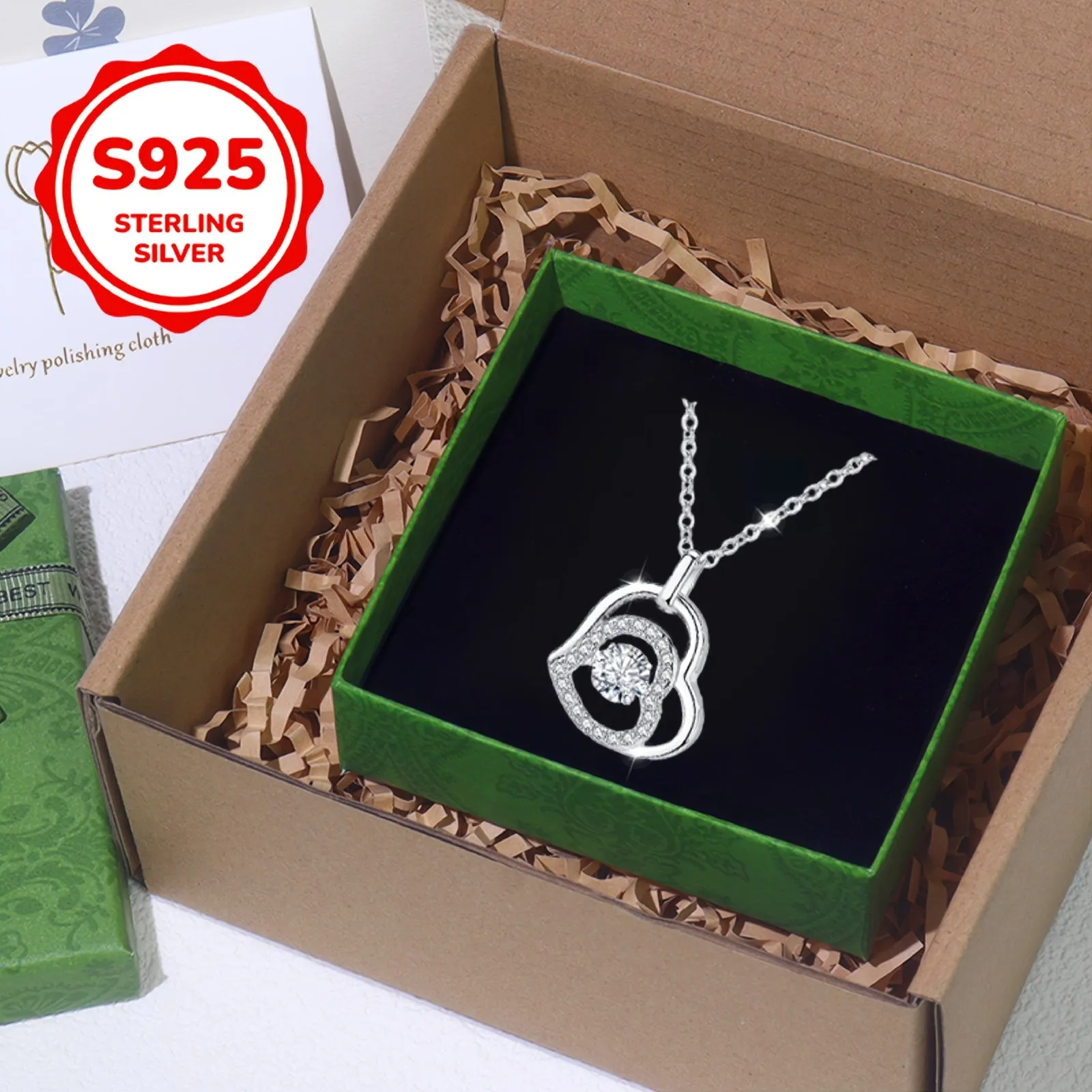 Heart Pendant Necklace - Double Layer Timeless Elegance