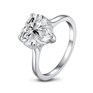 Heart Shaped Moissanite Diamond Ring