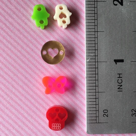 Heart, Skull, Butterfly & Hamsa links / 50 Pieces, 10mm