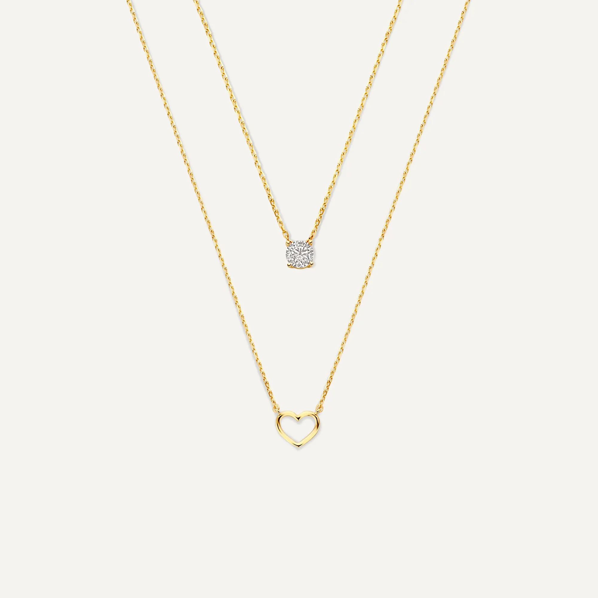 Heart Zirconia Necklaces Set
