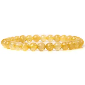 High Quality Citrines Beads Bracelet For Women Men AAA Grade Yellow Quartz Crystal Stone Bracelet 6 8 MM Stretch Bangles Jewelry