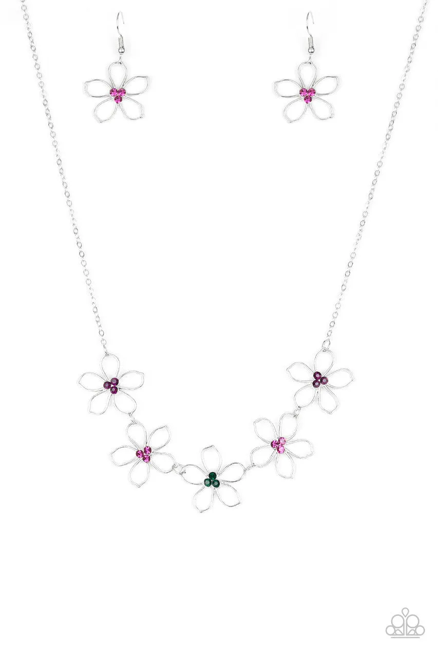 Hoppin Hibiscus Multi Paparazzi Necklace
