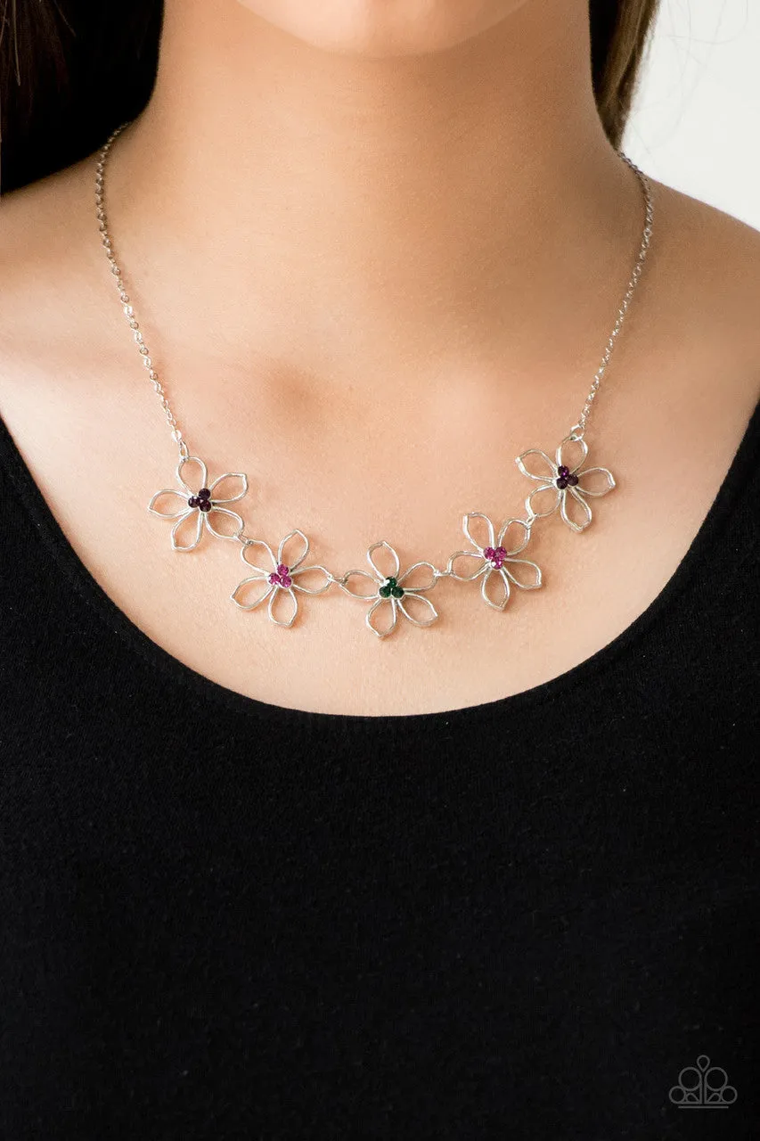 Hoppin Hibiscus Multi Paparazzi Necklace
