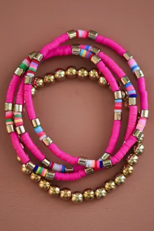Hot Pink Bracelet Set
