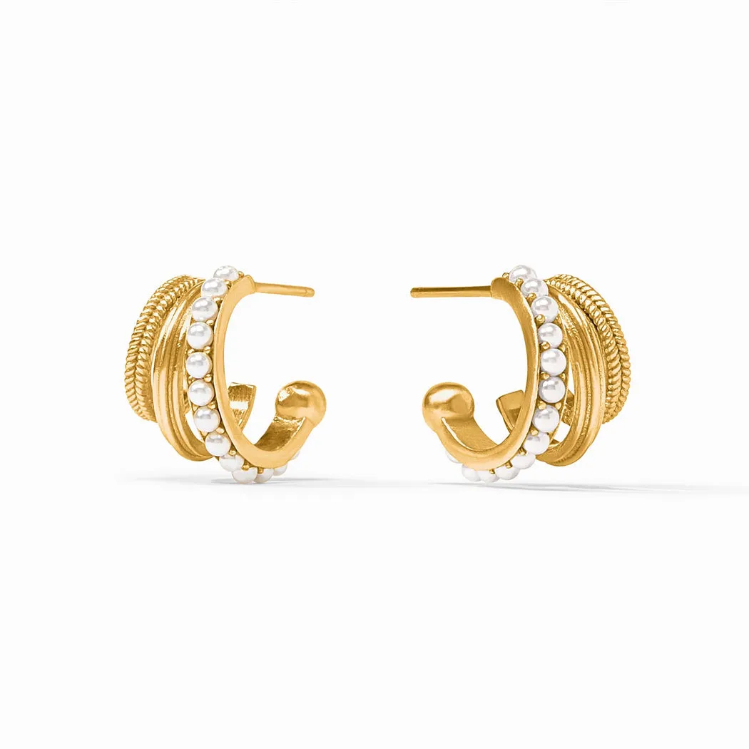 Hydra Pearl Triple Hoop
