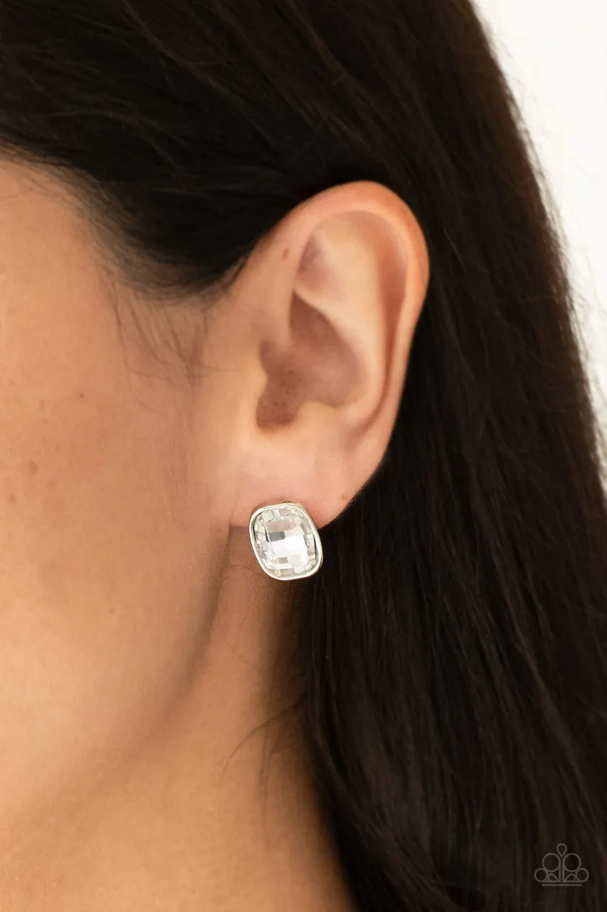 Incredibly Iconic White Paparazzi Earrings