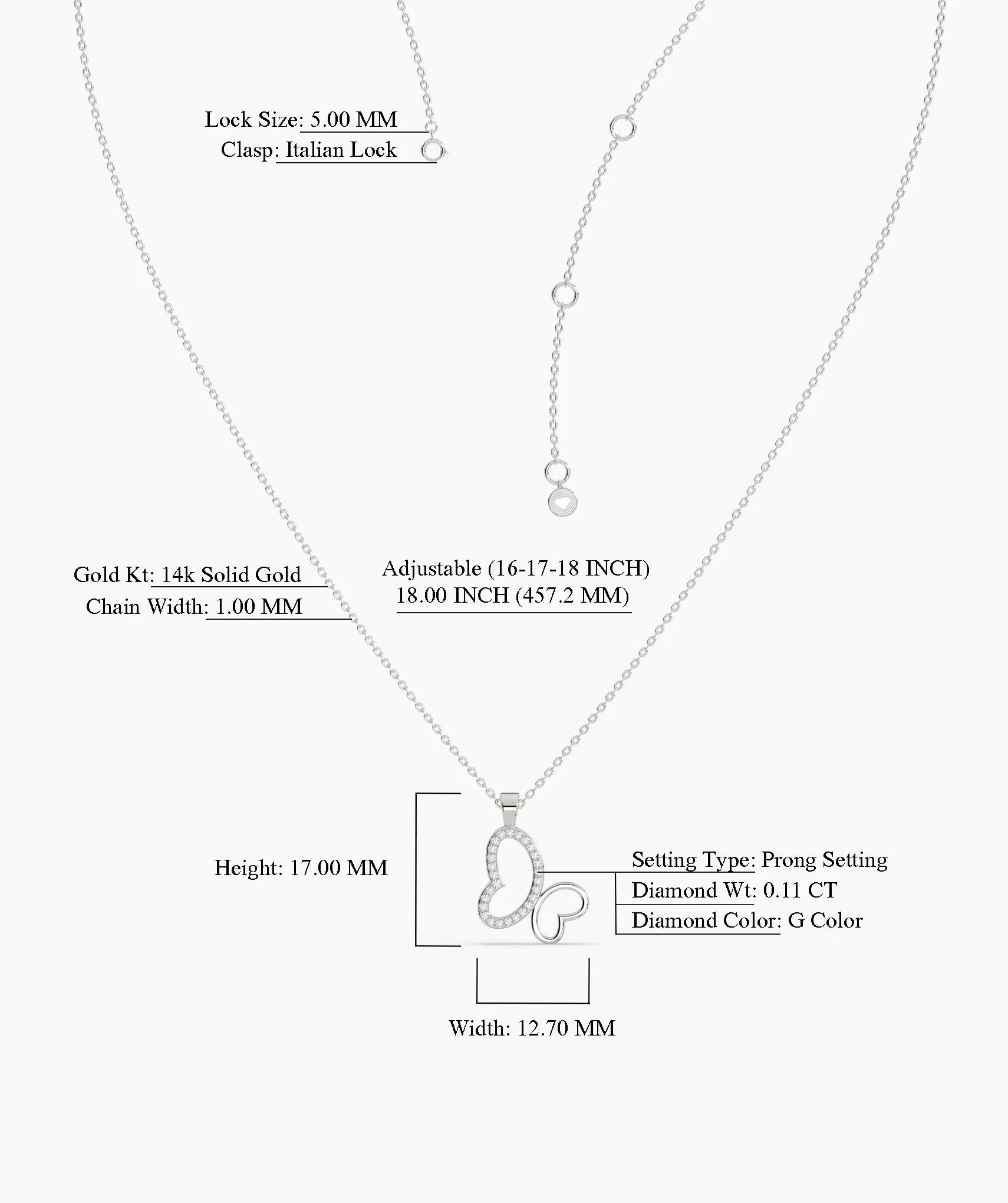 Intertwined Hearts Necklace