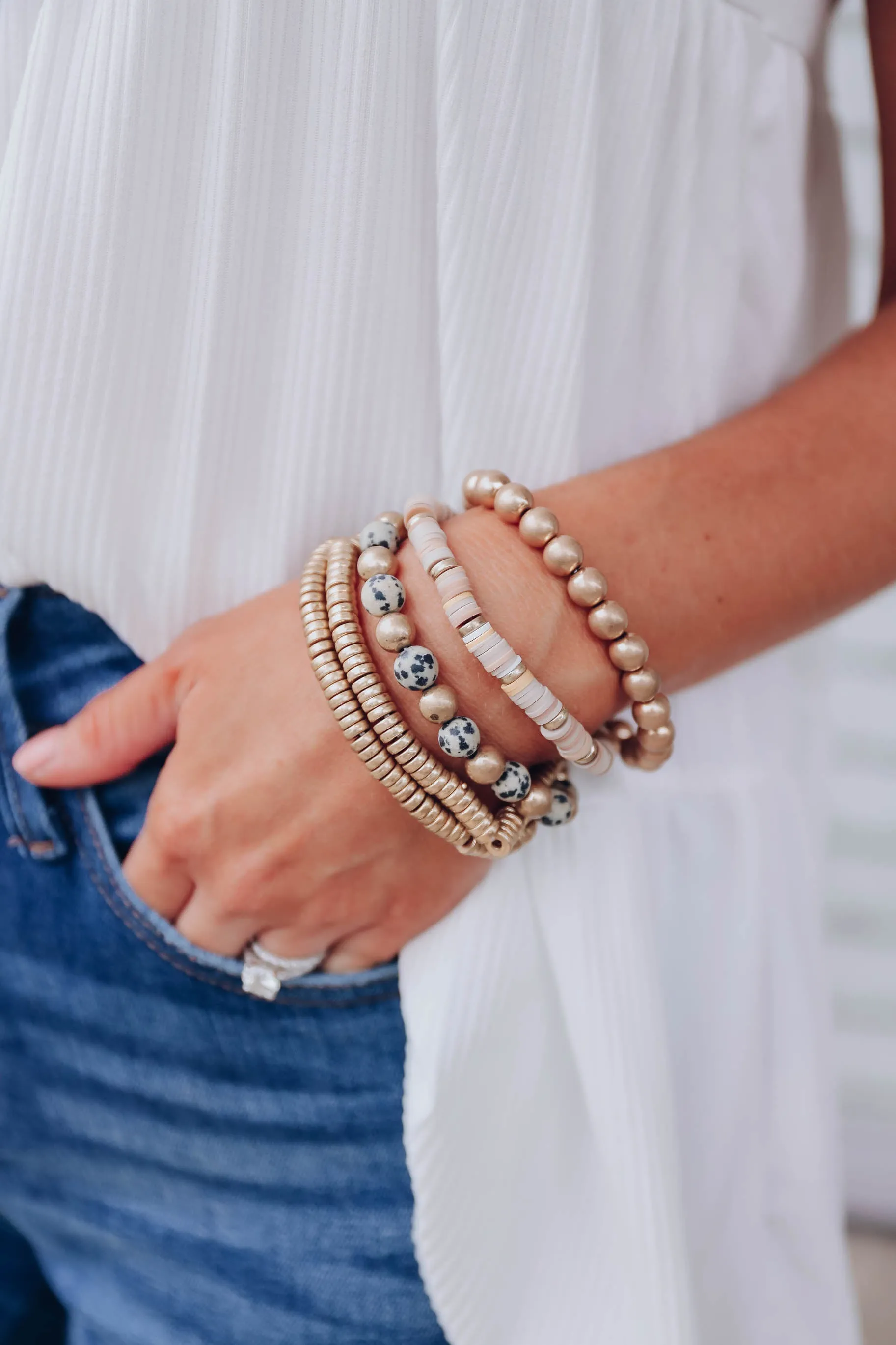 Into The Mix Stack Bracelets - Gold