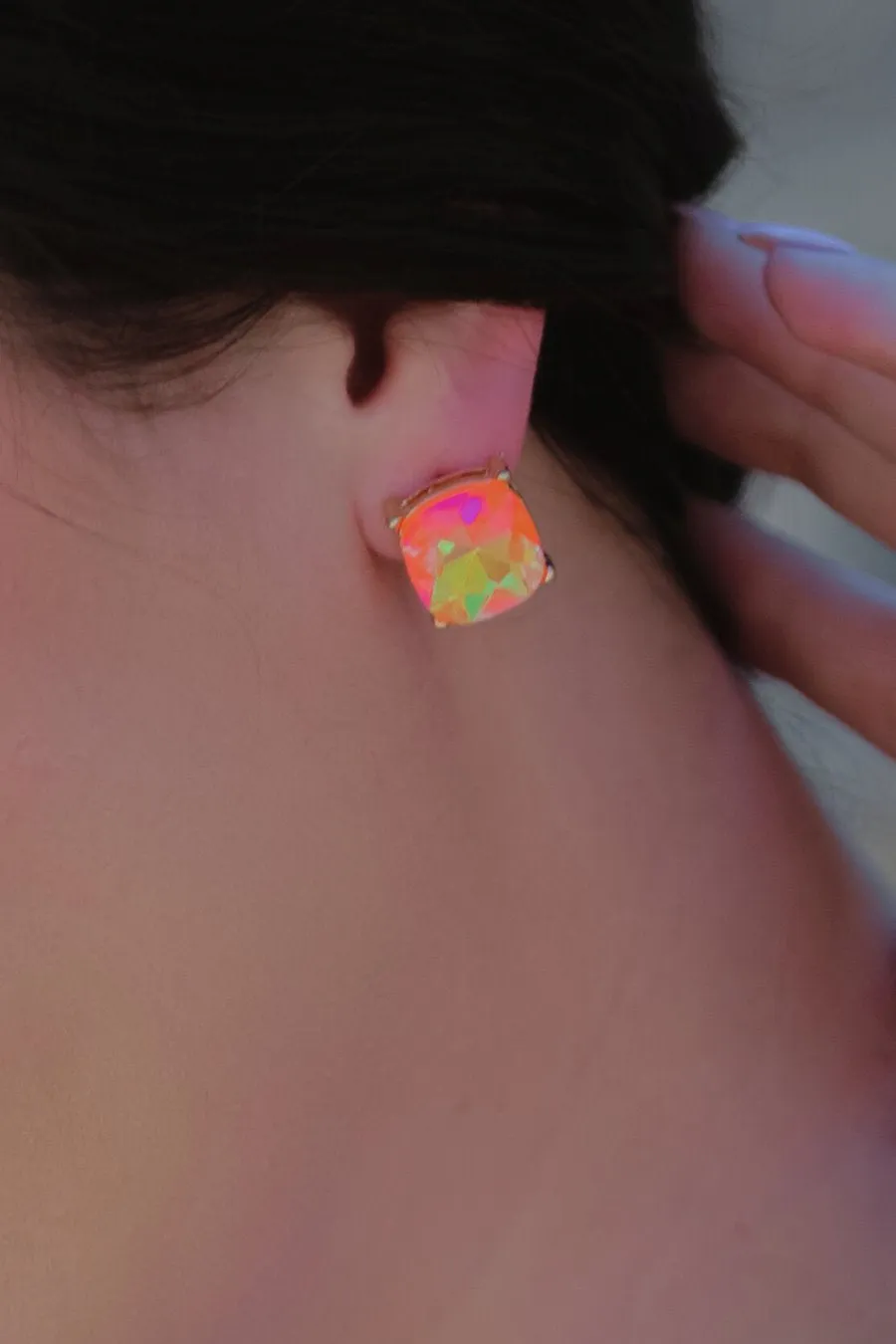 Iridescent Stud Earrings