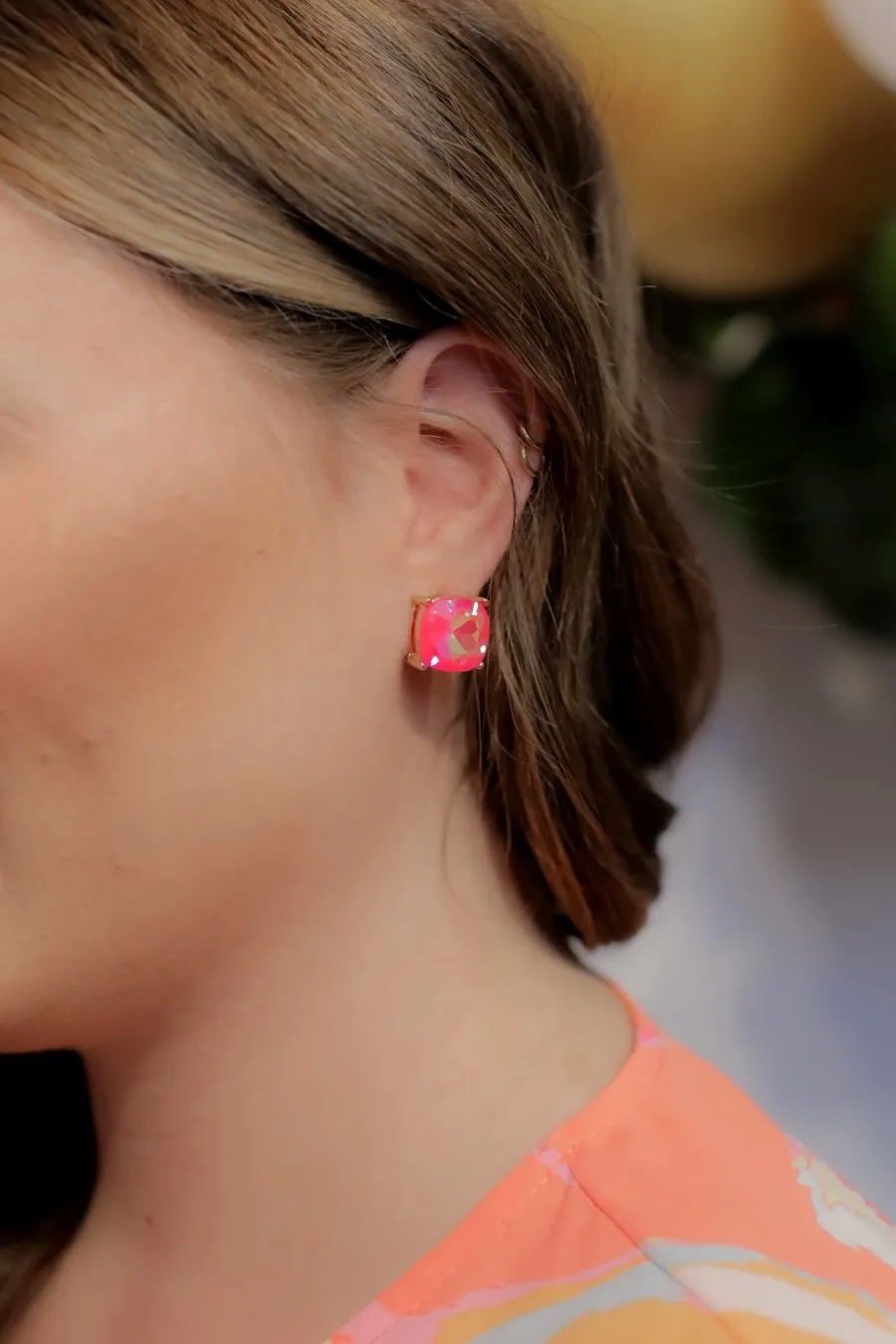 Iridescent Stud Earrings
