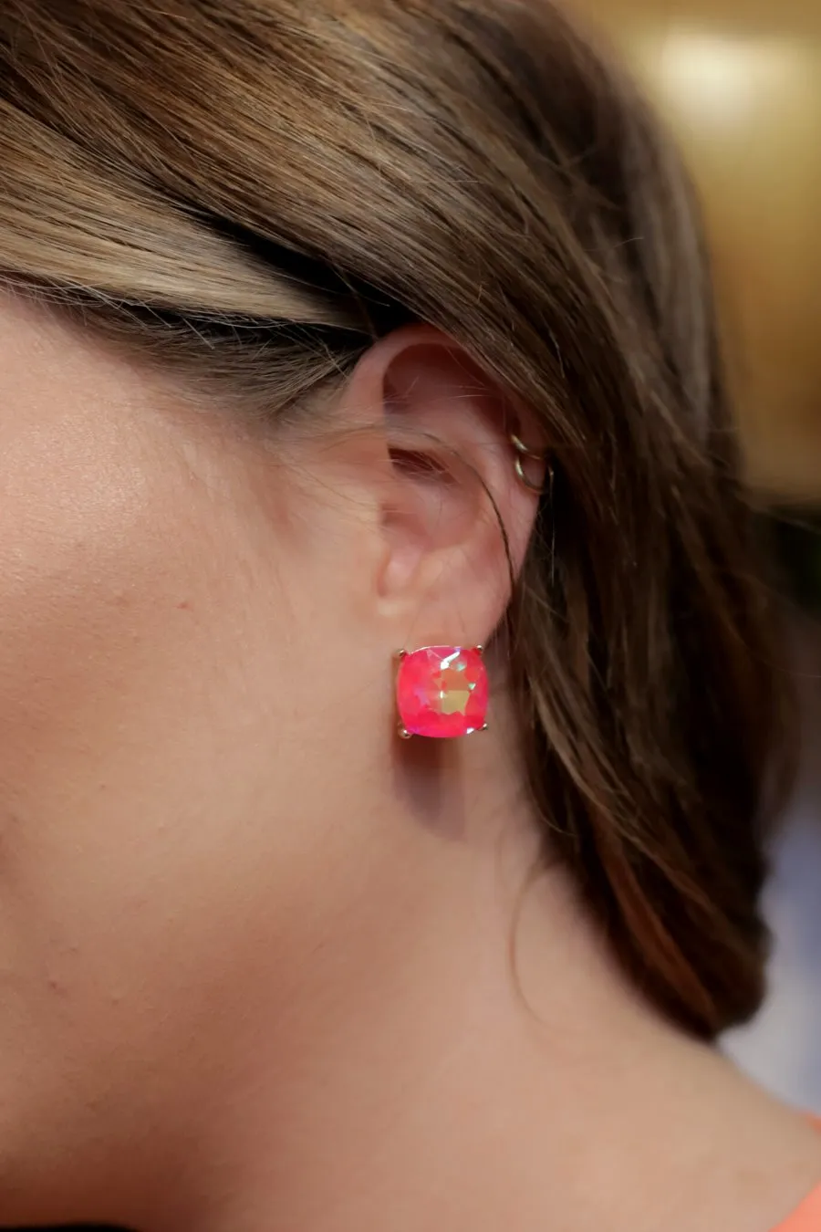 Iridescent Stud Earrings