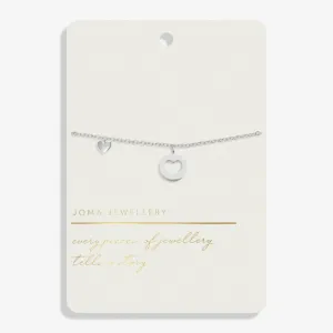 Joma Style Stories Pavé Edge Heart Silver Bracelet