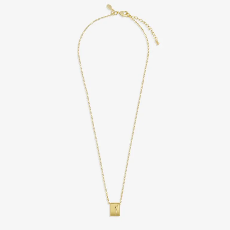 Joma Style Stories Pavé Tag Gold Necklace
