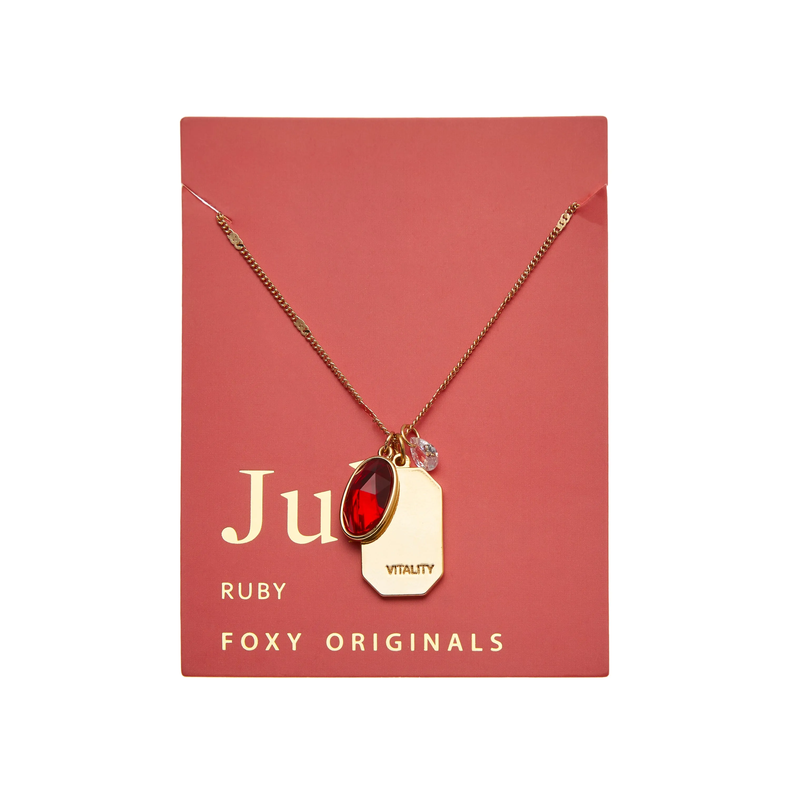 July Birthstone Necklace in Gold