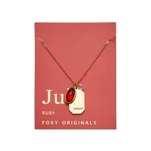 July Birthstone Necklace in Gold