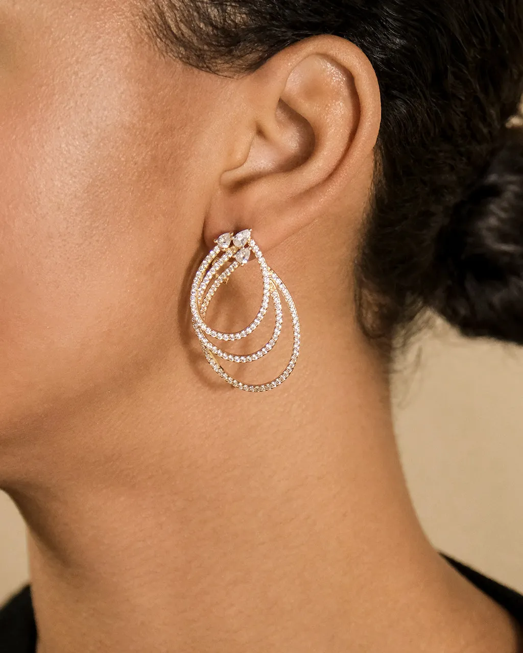 Kaia CZ Statement Drop Earrings