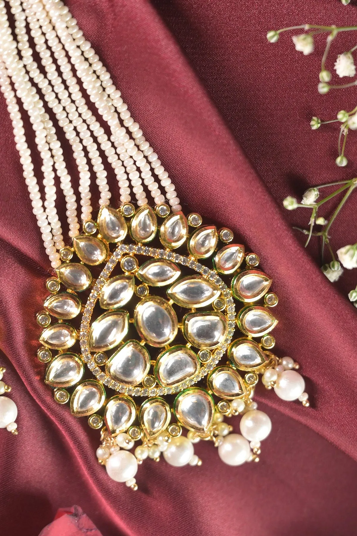 Kedarnath Jadau Pearl Earrings