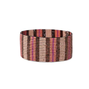 Kenzie Uniform Vertical Colorblock And Stripes Beaded Stretch Bracelet Jaipur