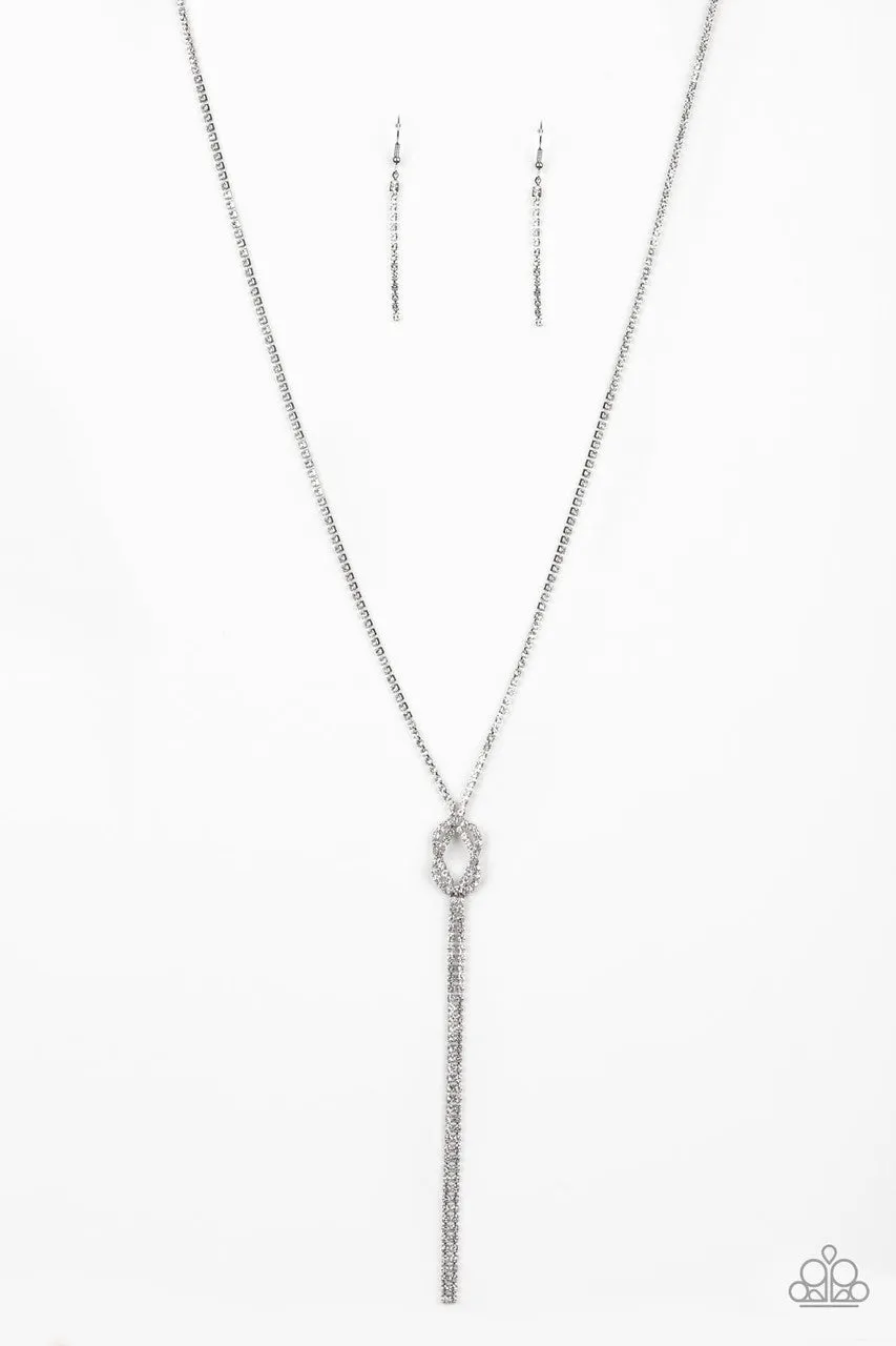 Knockout Knot White Paparazzi Necklace