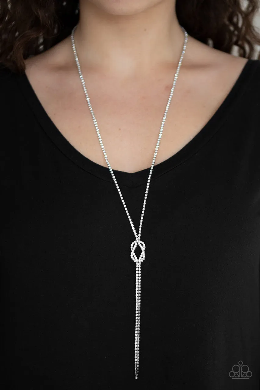 Knockout Knot White Paparazzi Necklace