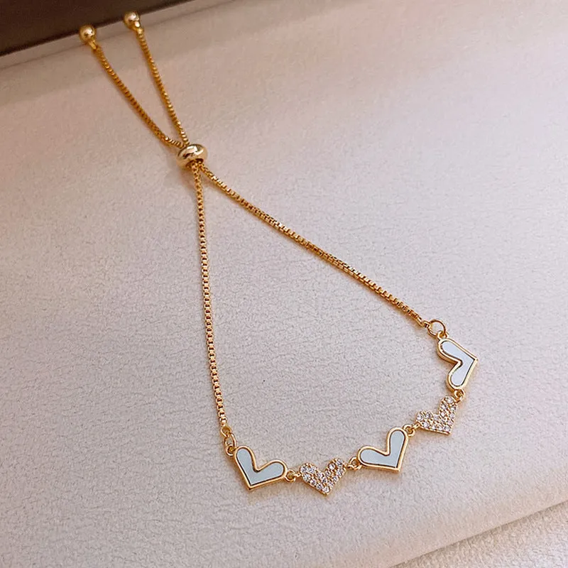 Korean-style Crystal Flower Jewelry Bracelet for Women