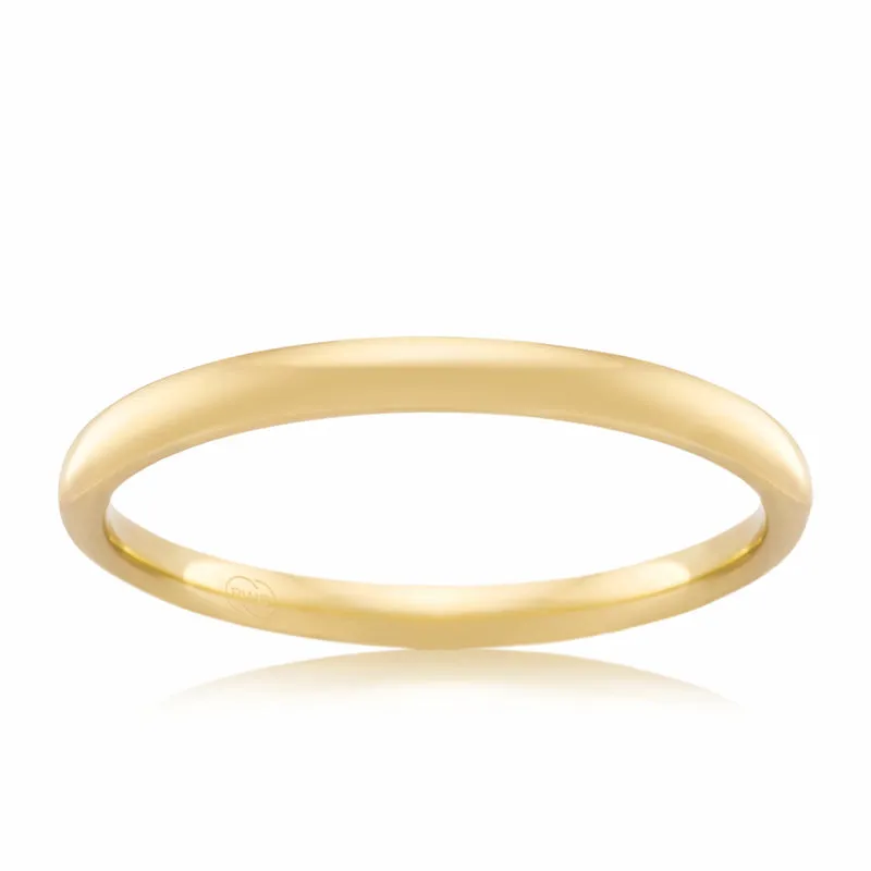 Ladies Classic Gold Wedding Band - 'Hera' - from the Trewarne Goddess Collection