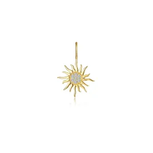 Lafonn Simulated Diamond Golden Sun Charm Pendant P2024CLG