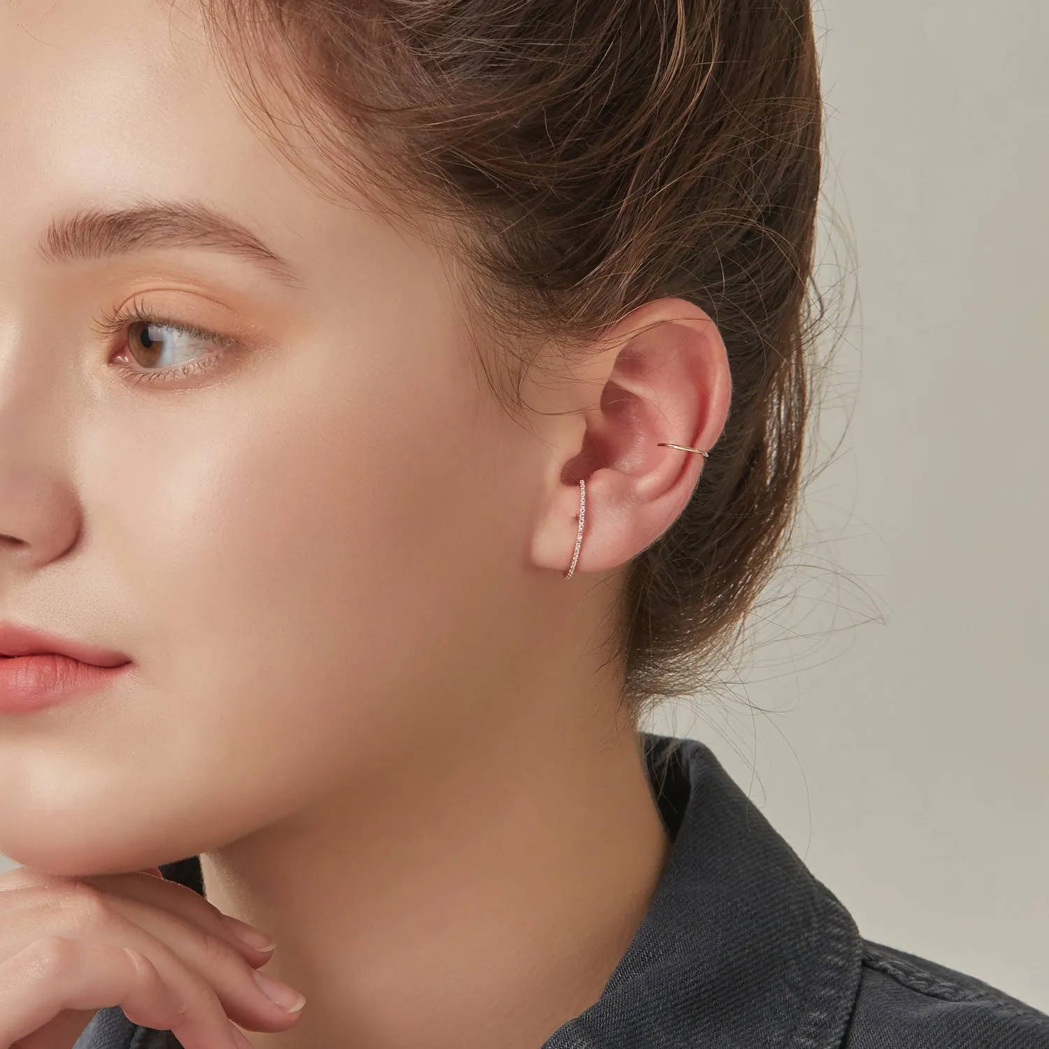 L'air de Paris Gold One-sided Earring JDLERSS03ZC