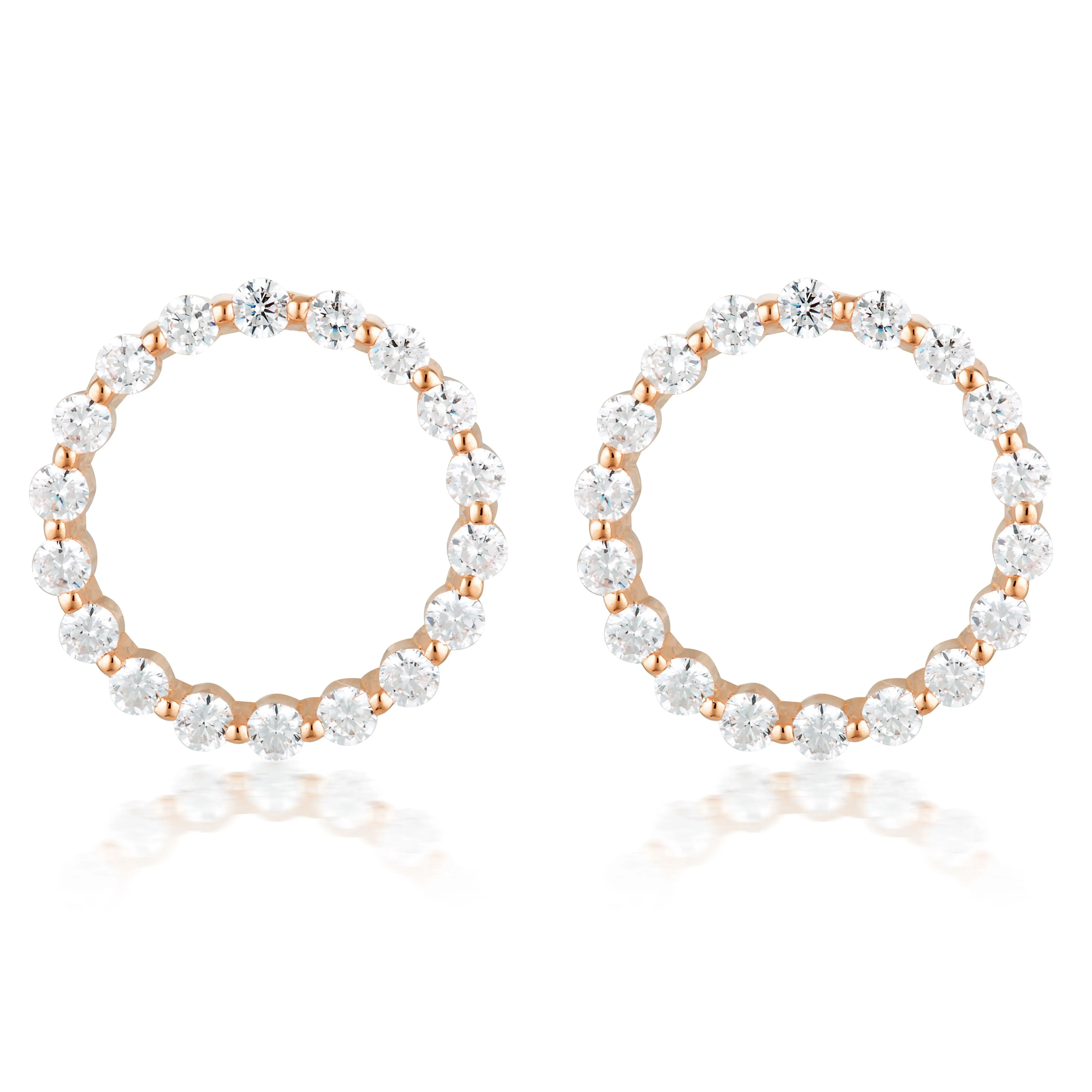 LARGE CIRCLE OF LIFE EARRING - ROSE GOLD
