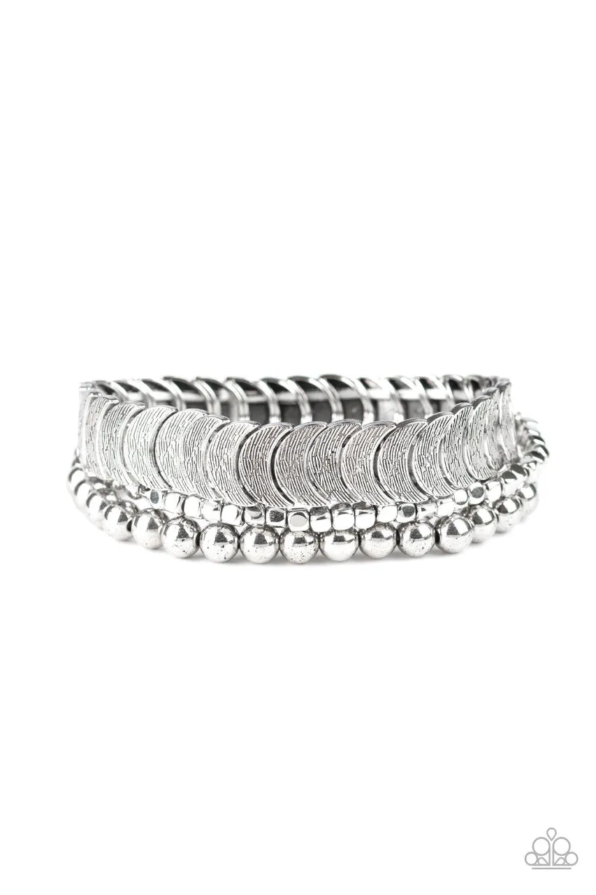 LAYER it On Me Silver Paparazzi Bracelet