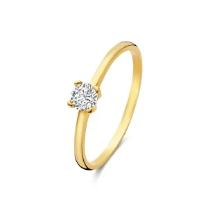 Le Marais Isidora 14 karat gold ring with zirconia stone